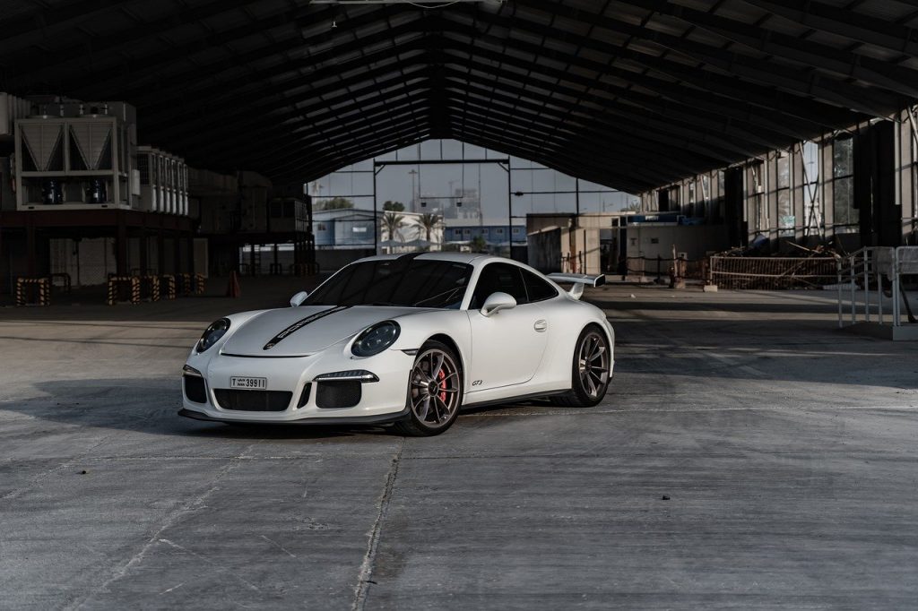 image of a white sports car